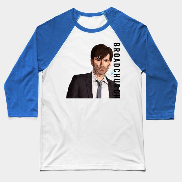 David Tennant Broadchurch Baseball T-Shirt by jessmasterfrey